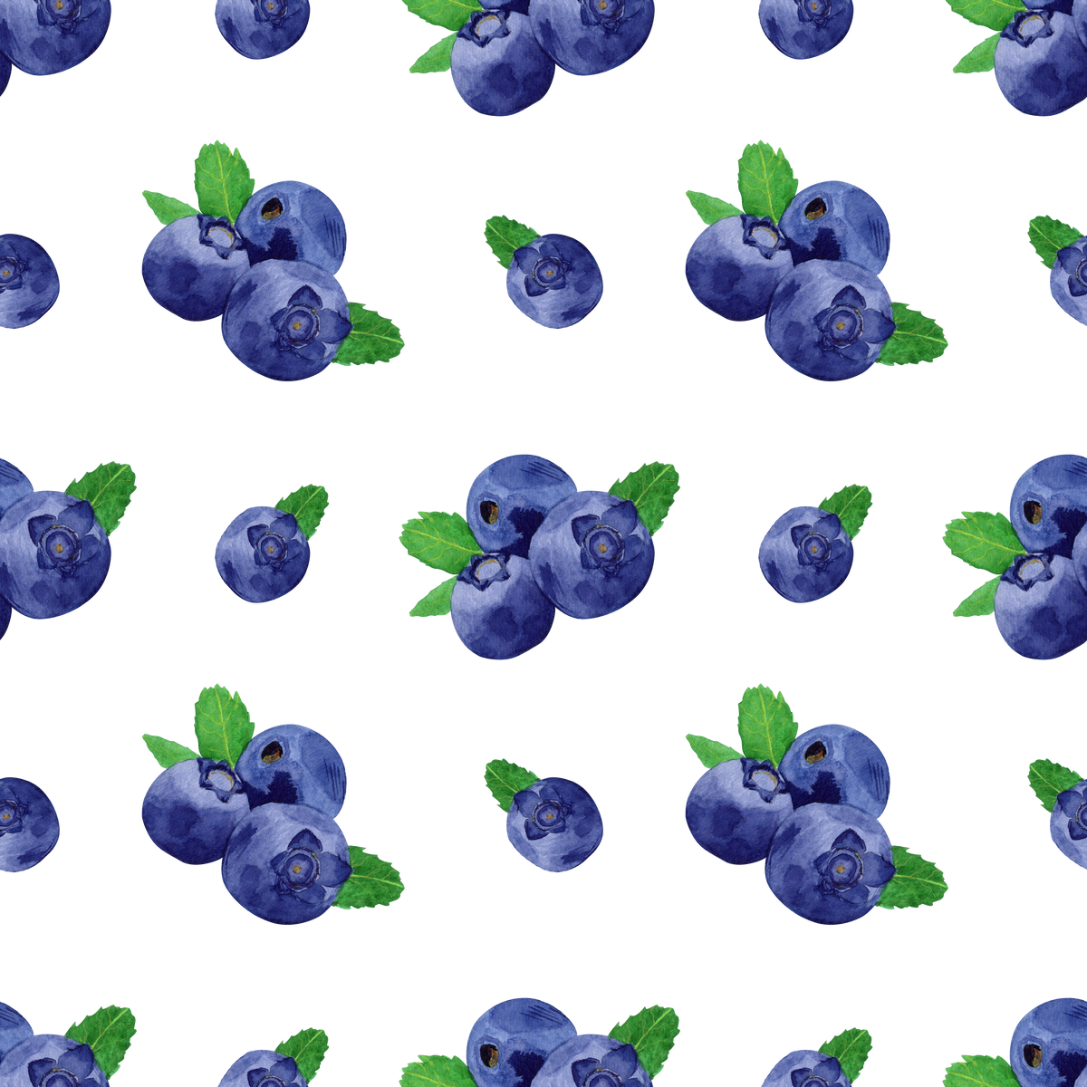 Seamless blueberry pattern